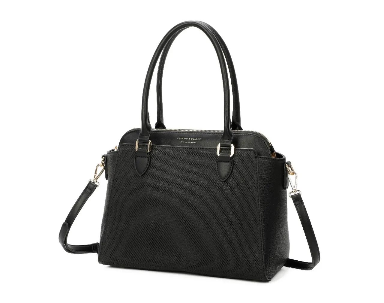 Bolsa feminina preta de ombro 