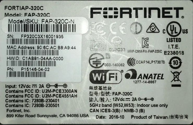 Access PAccess Point Fortinet Fortiap Ap-320coint Fortinet Fortiap Ap- 221c (Usado) - Foto 6