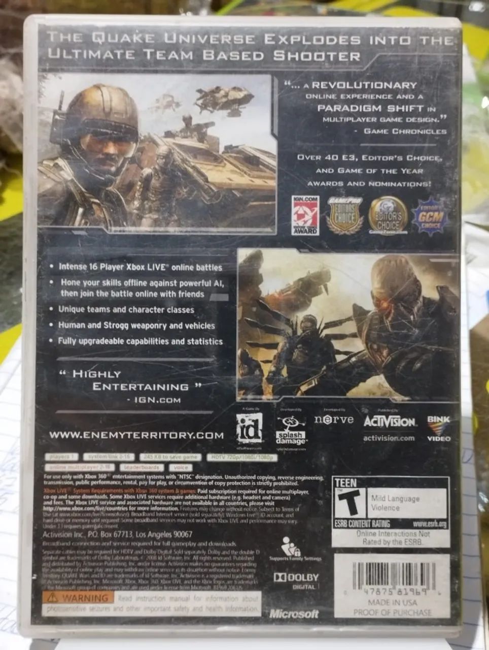 Quake Wars Enemy Territory xbox 360 - Foto 3