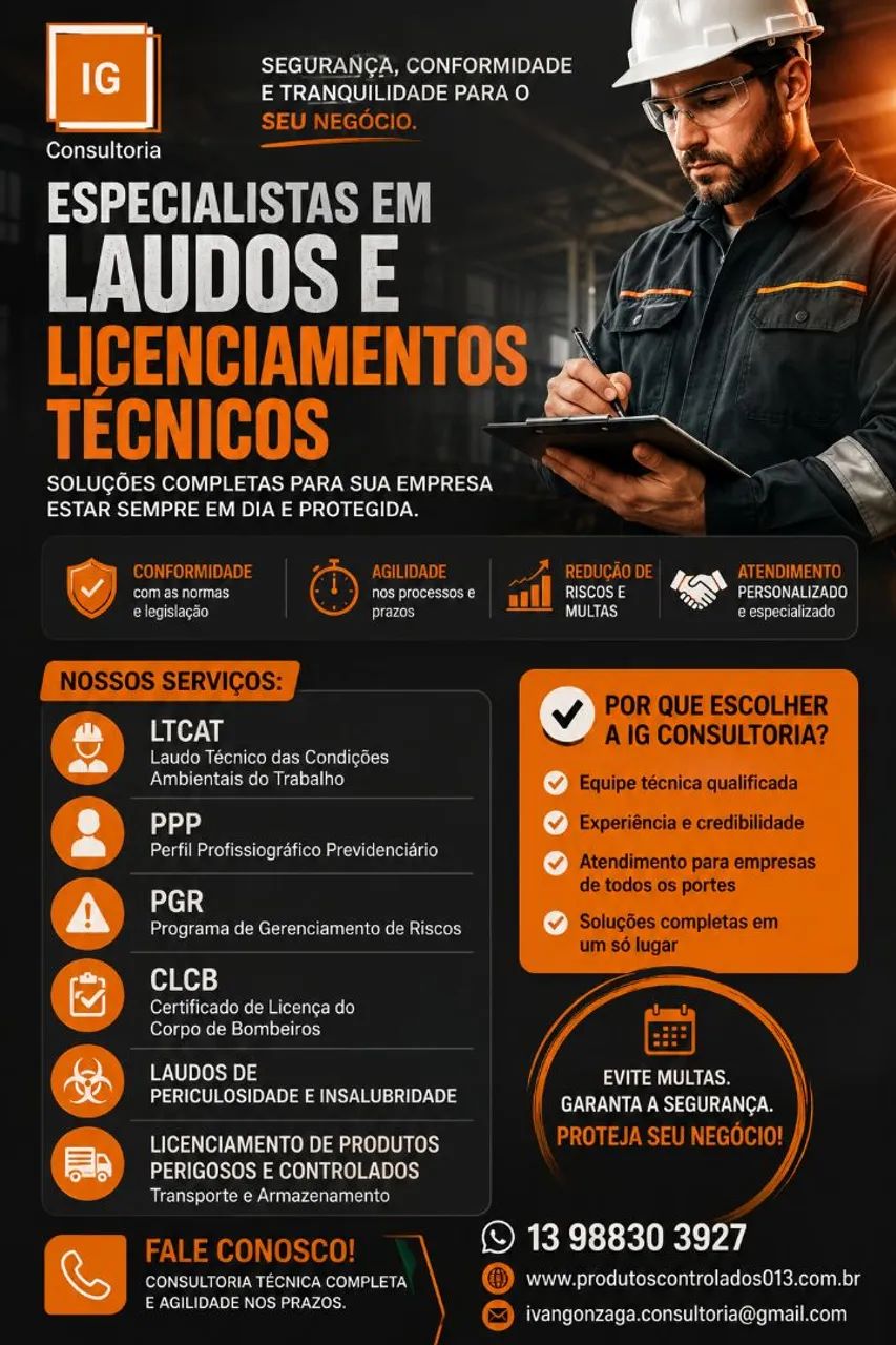 Laudos Técnicos e Licenças | AVCB | CLCB | FDS | Ambiental - Foto 2