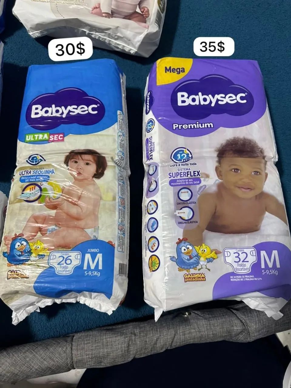 Fraldas M várias marcas 