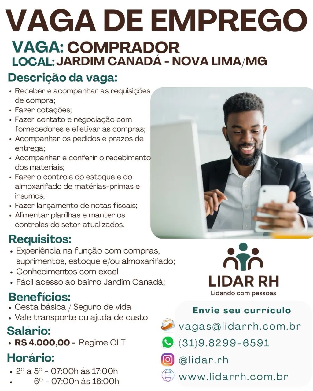 Oportunidades de emprego Nova Lima MG