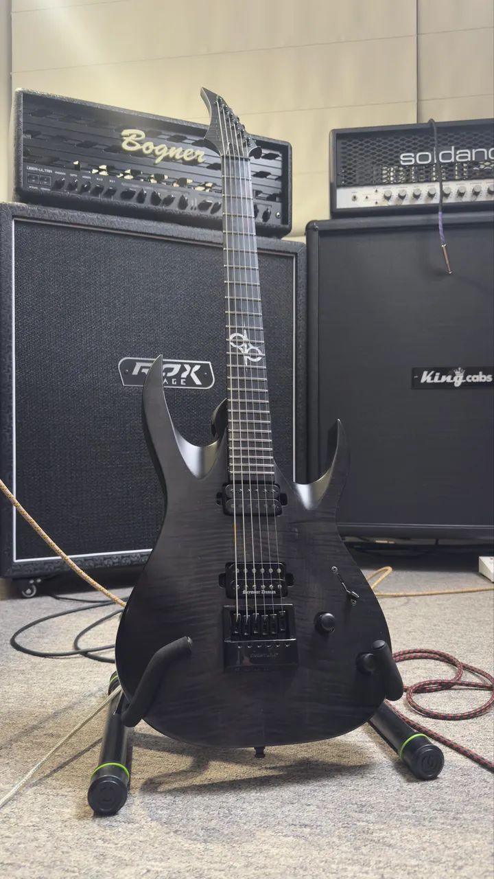 Guitarra Solar A1.6 Fb Evertune Seymour Duncan Black Winter