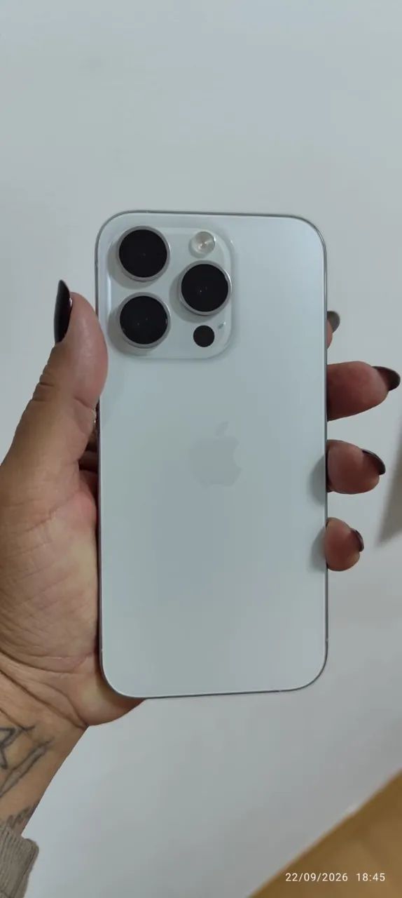 Iphone 15 Pro 256 GB Titânio Branco - Foto 4