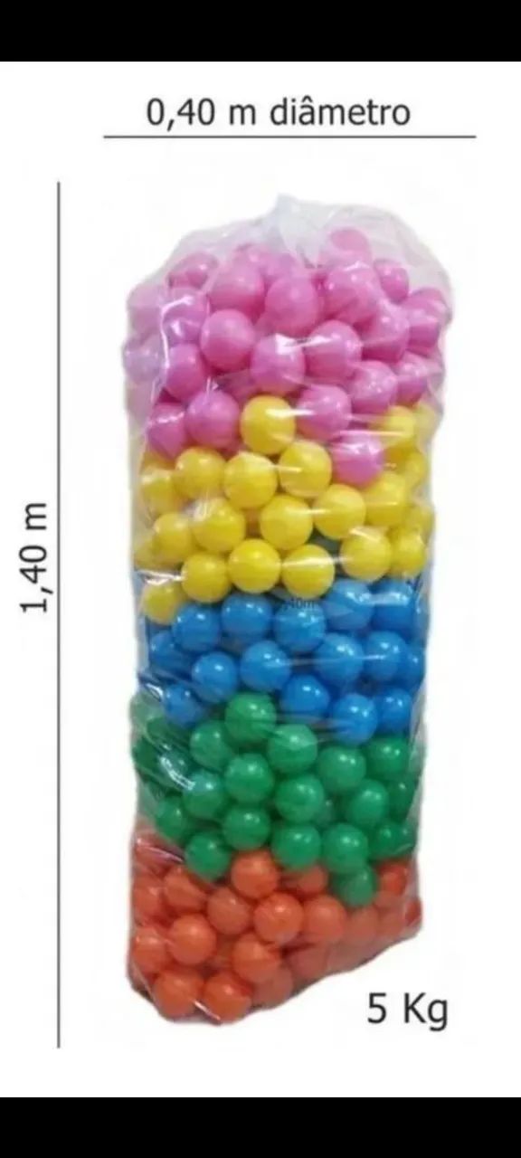 2000 bolinhas coloridas ultra resistentes 