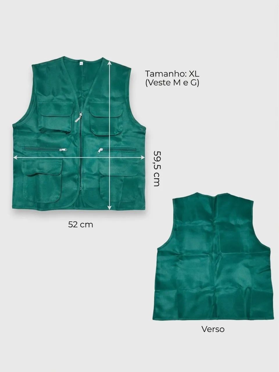 Colete Multifuncional com Múltiplos Bolsos - Verde - Foto 3