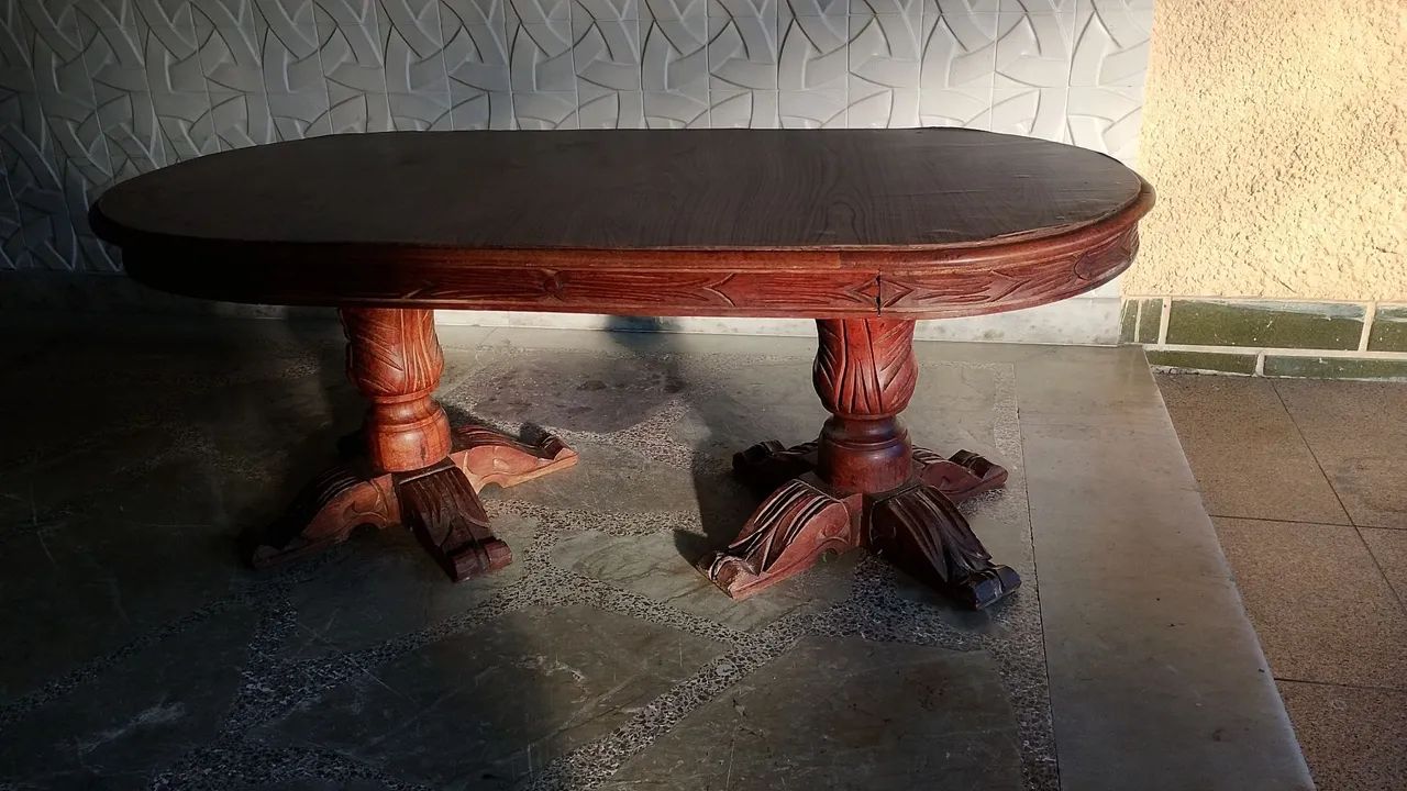 Jogo de mesa de madeira maciça  - Foto 2