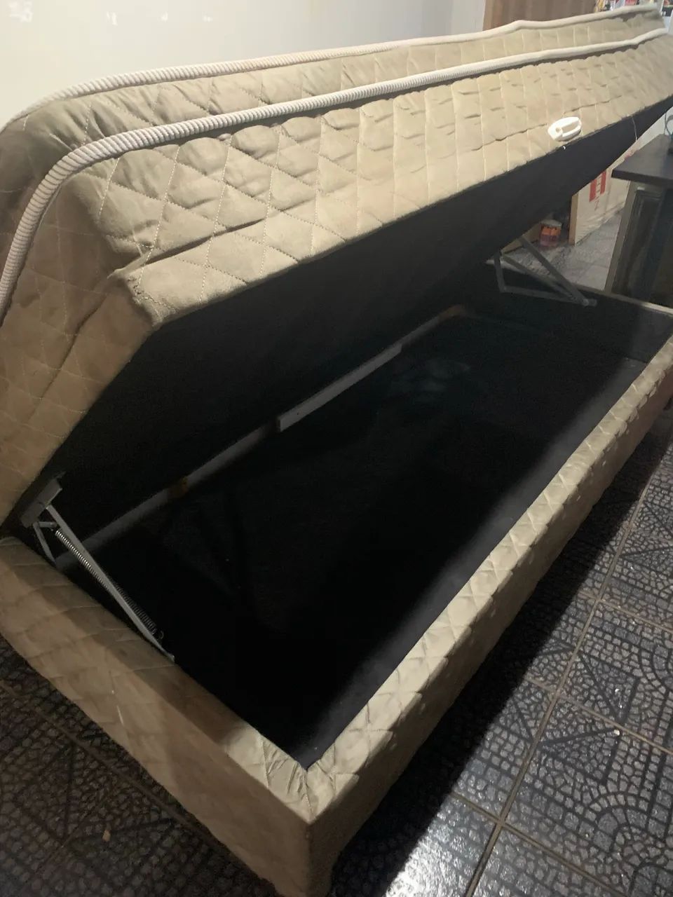 Cama box solteiro com baú e molas ensacadas - Foto 2