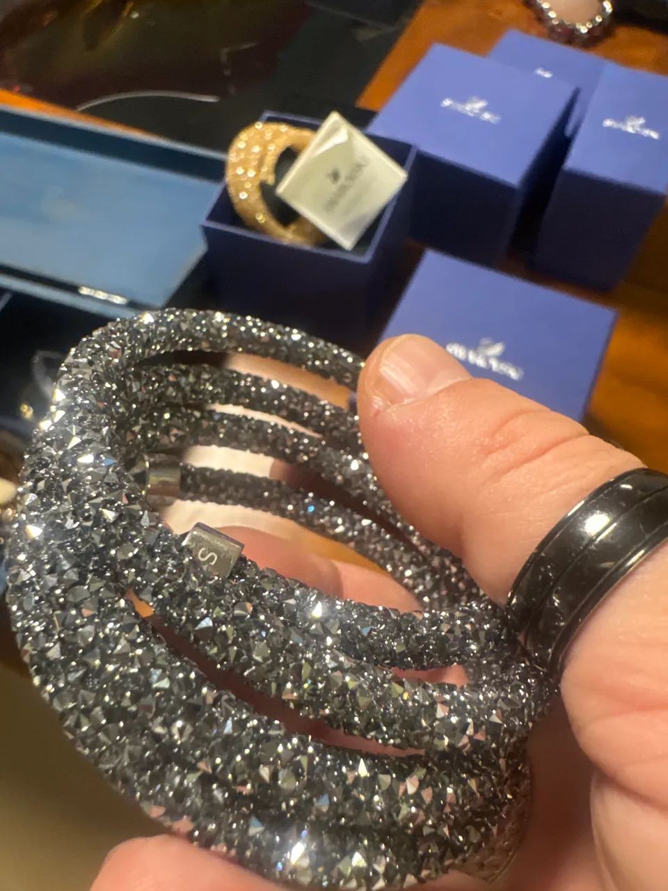 Pulseira Swarovski Crystaldust Original - Prata - Foto 3