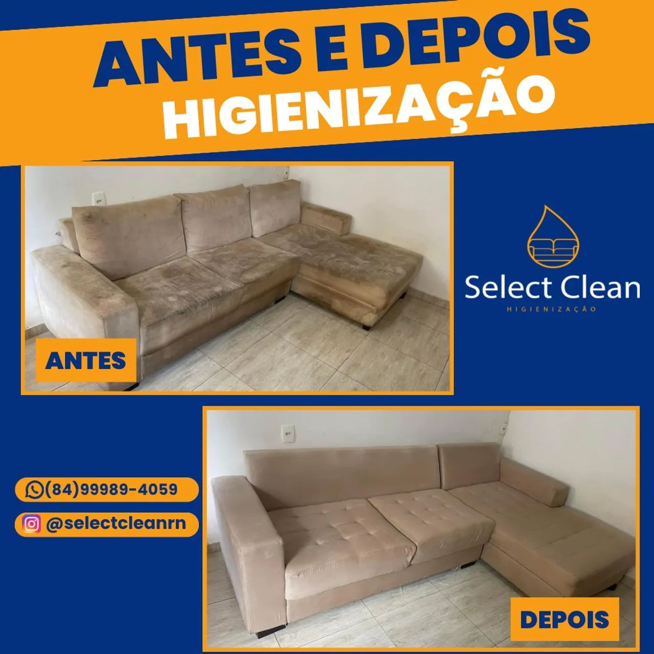 Limpeza e higienização de estofados 