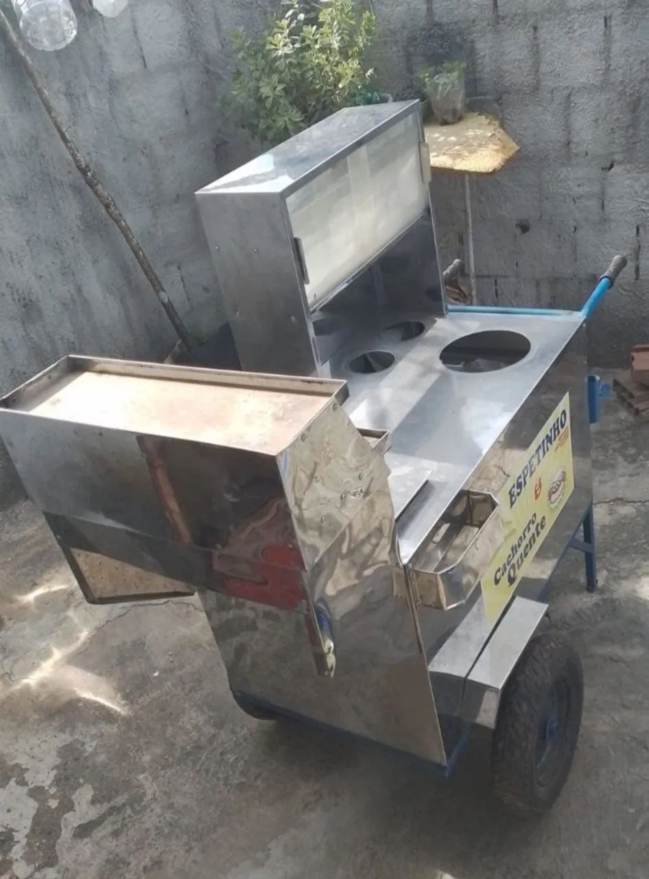 Carrinho de inox pra cachorro quente