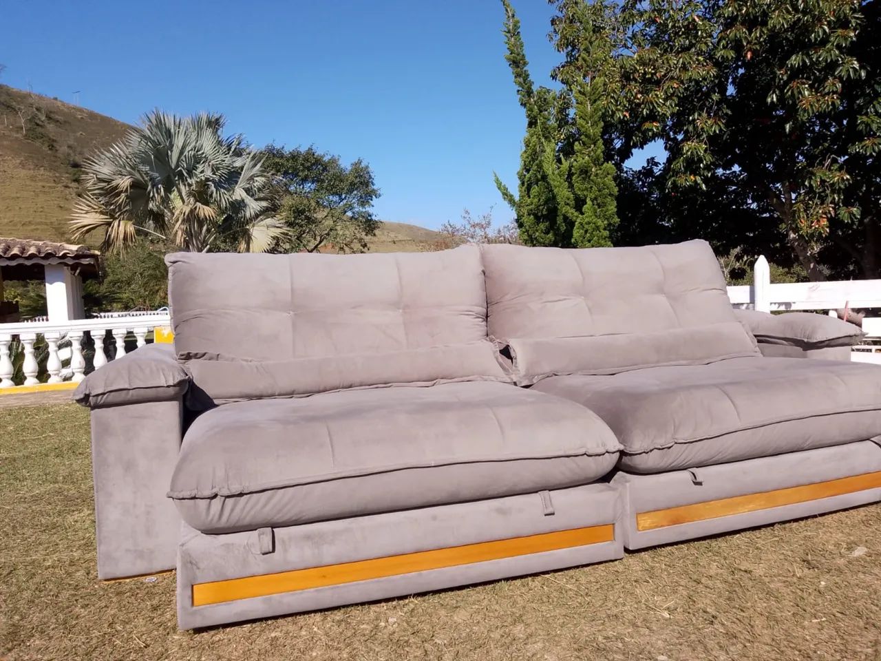 Sofa retratil bege 2,50 top !!65573787327362120