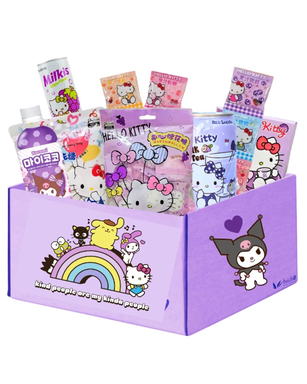 Box Oriental Sanrio Characters Doces Snacks Bebidas Hello Kitty 12