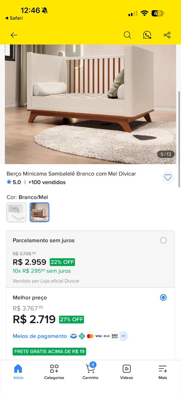 Berço 3 em 1 - mini berço, berço e caminha - Foto 2