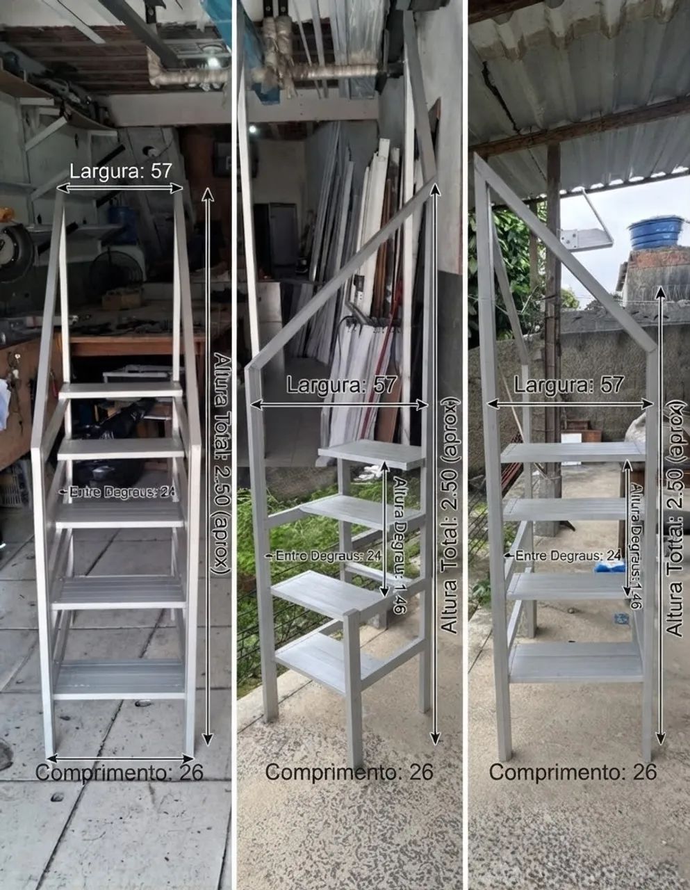 Escada móvel para piscina  - Foto 3