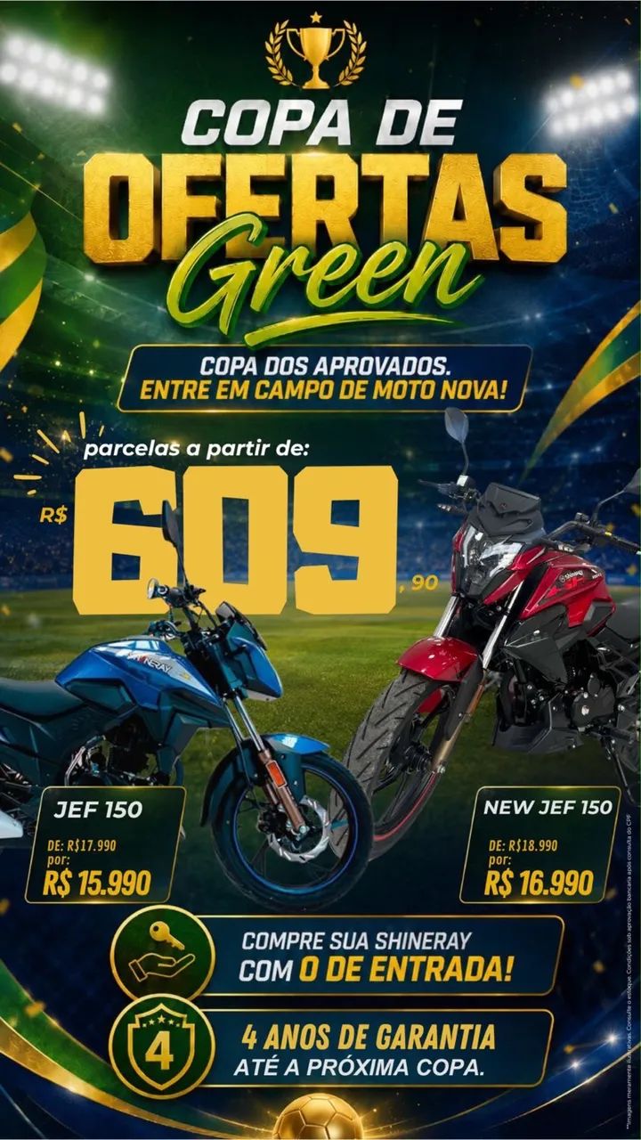 Adquira já a sua shineray 