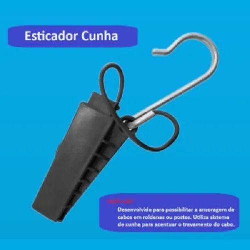 Esticador Cunha Ftth Drop Cabo Fio Fibra Alça Plastica - Foto 2