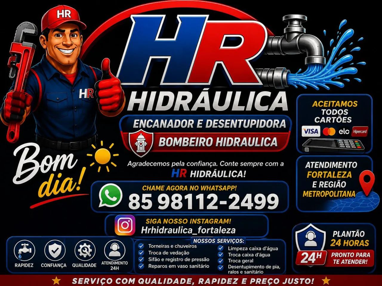 Bombeiro hidráulica e encanador e desentupidora 