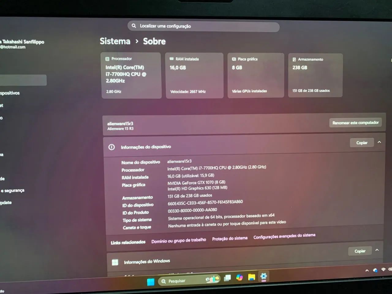 Notebook gamer Alienware 15 polegadas  - Foto 2