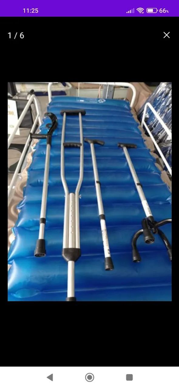 Muletas novas e usadas. 