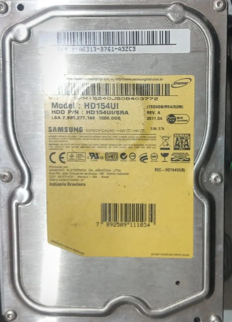 Hd de 1.5 tb para pc