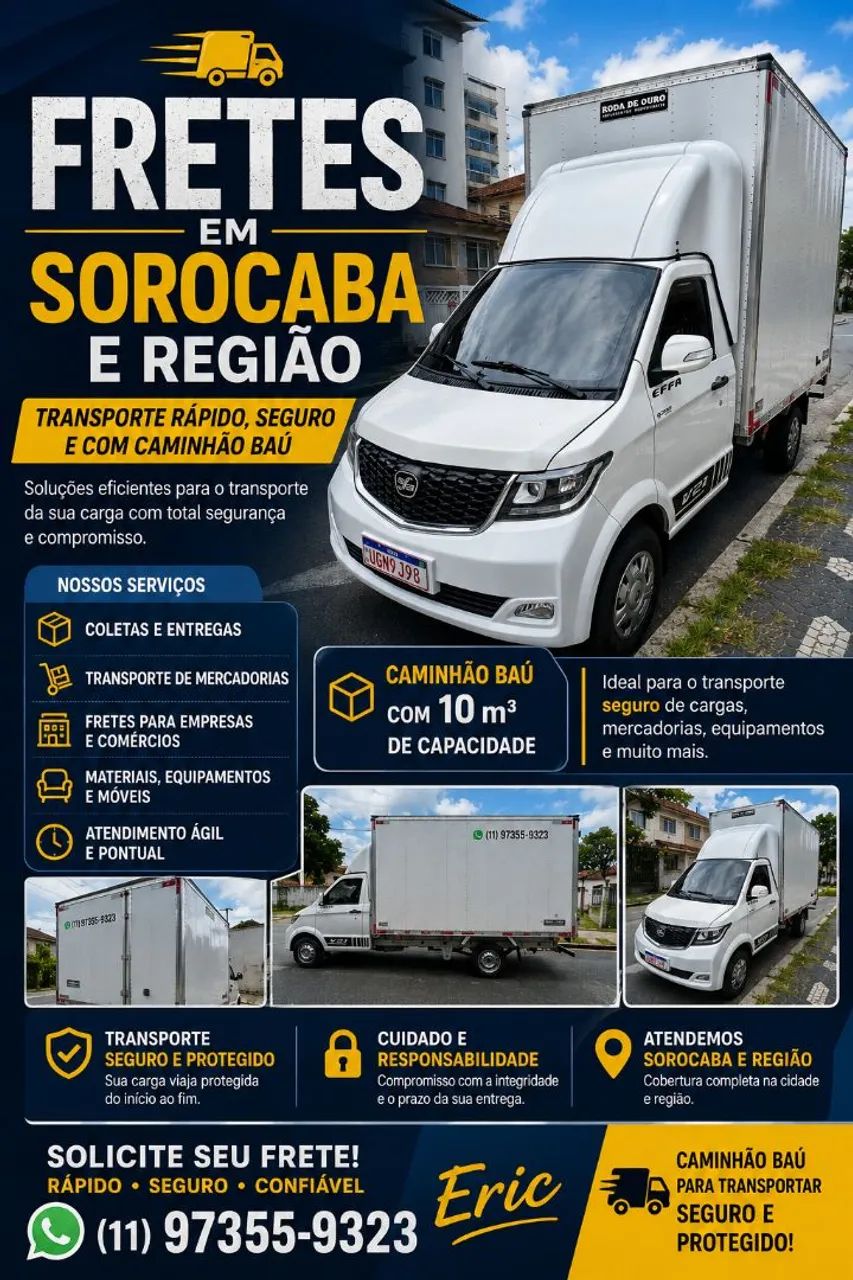 Faço frete/carreto em Sorocaba e região.