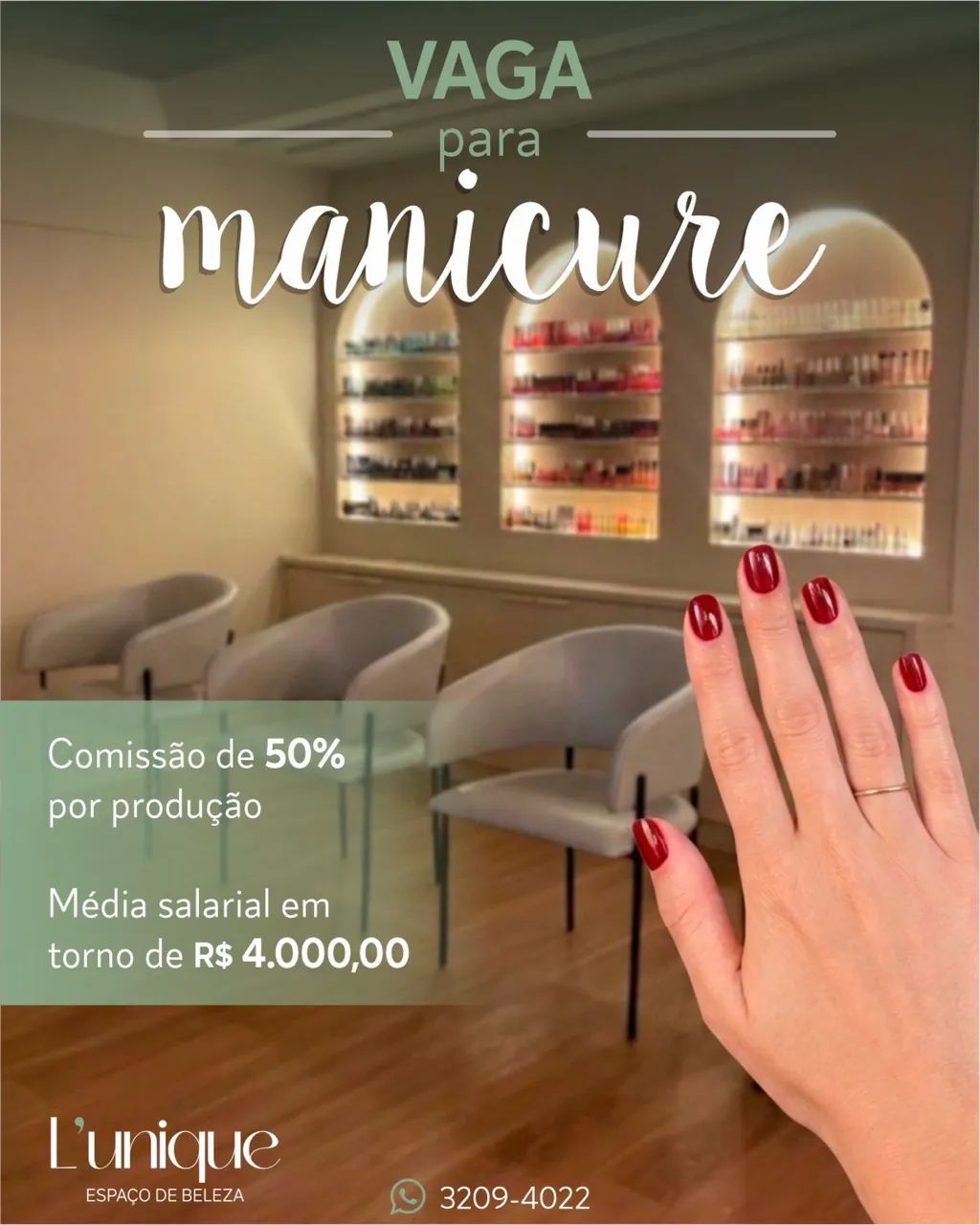 Vaga de manicure 