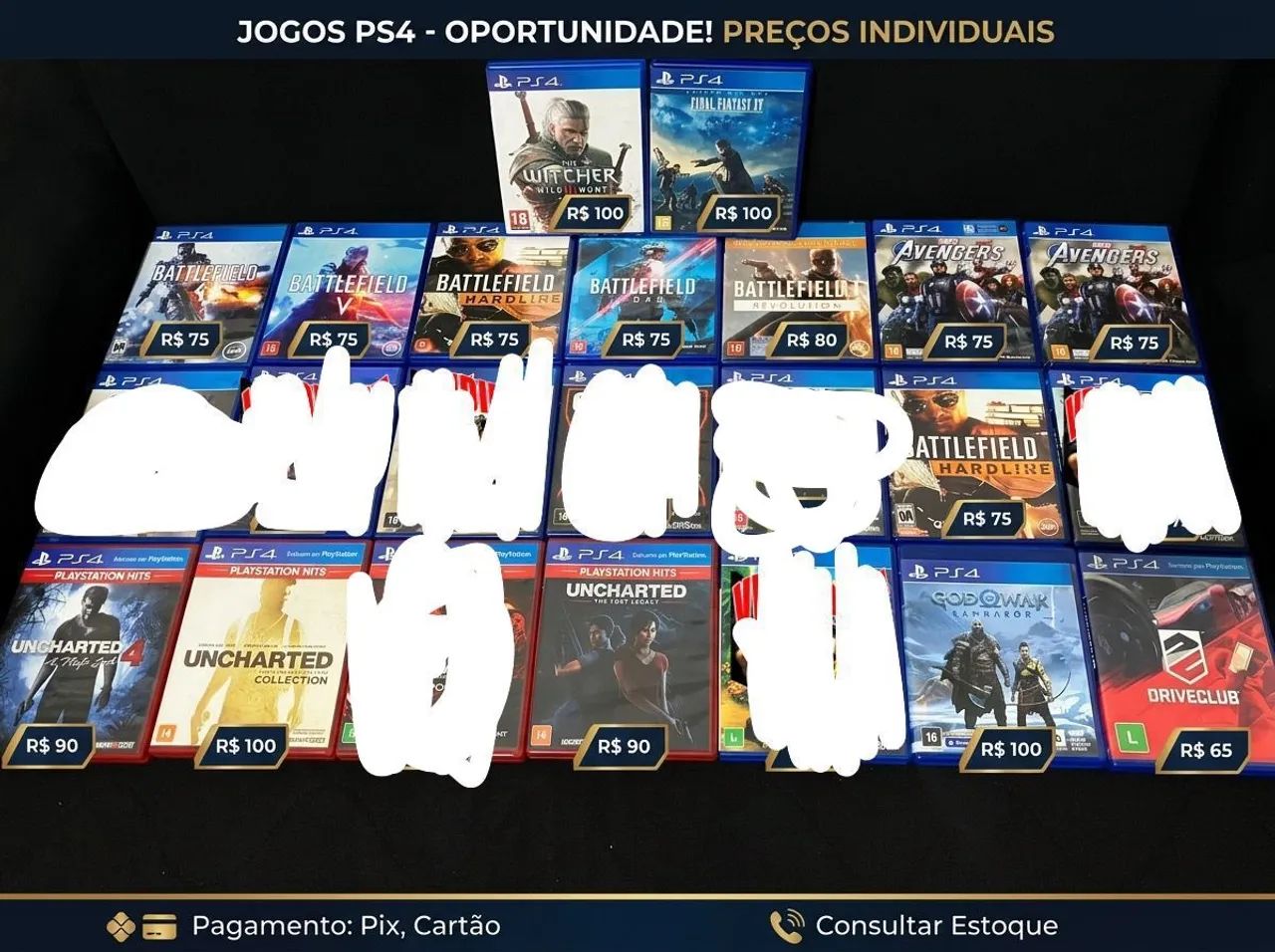 Jogos mídia física PS4 e PS5