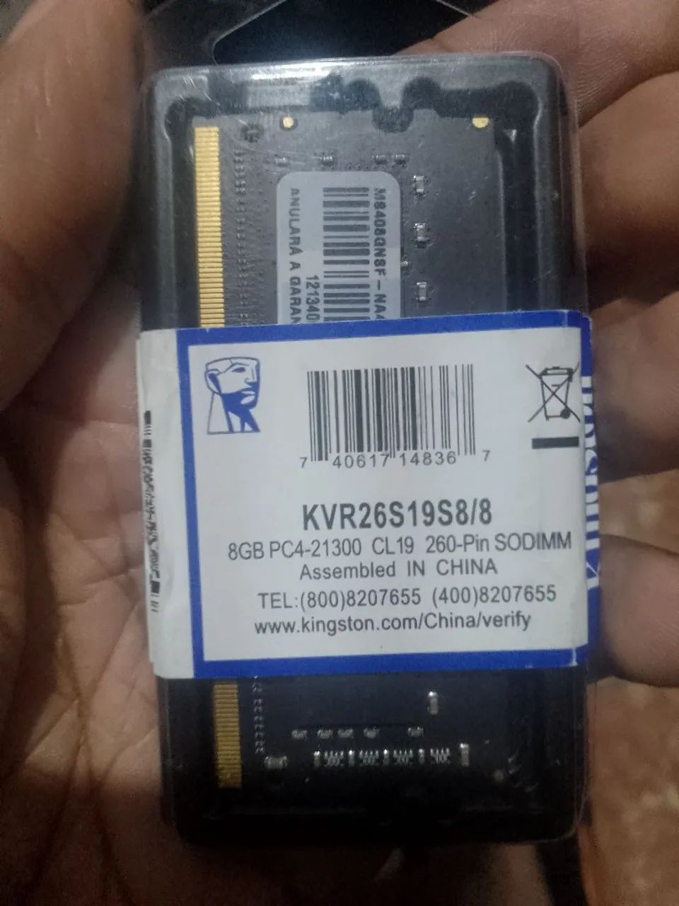 2 MEMÓRIAS RAM DDR4 2666Ghz 1 desktop e 1 notebook  - Foto 2