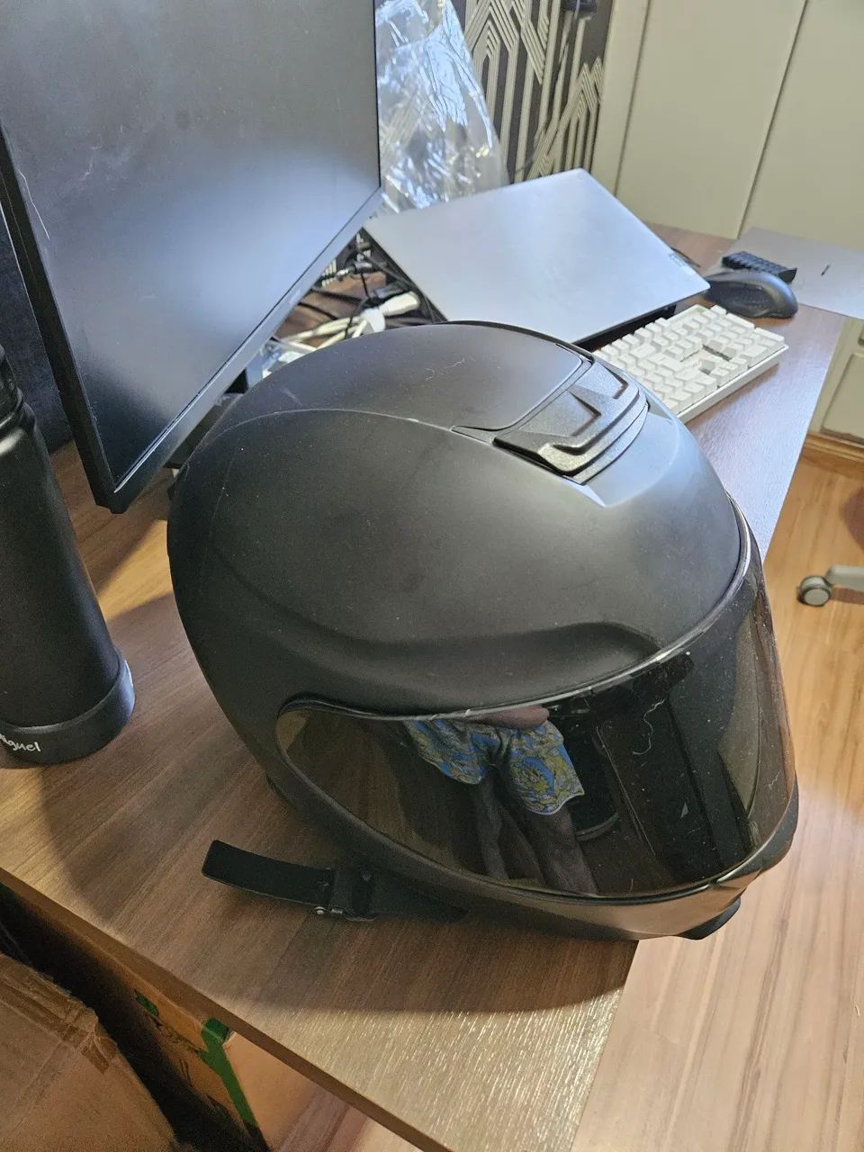 Capacete asx Eagle com oculos interno - Foto 3
