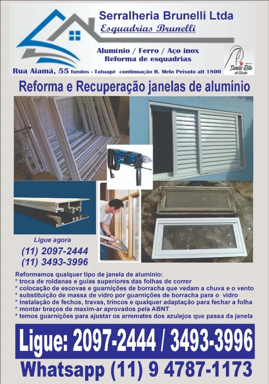 Reparo de esquadrias de aluminio - Foto 2