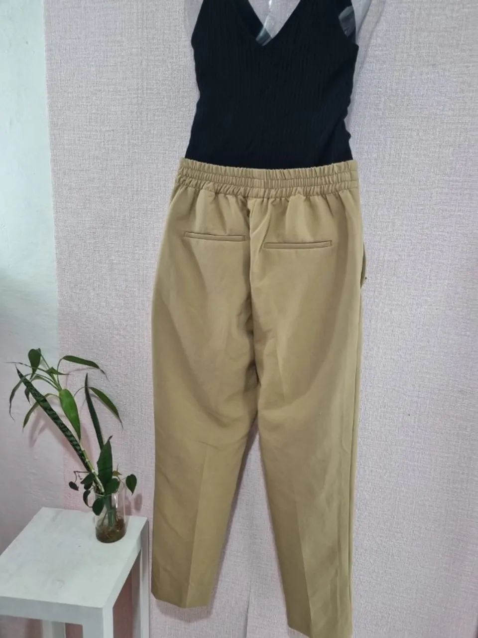 CALÇA ALFAIATARIA ZARA BEGE - Foto 4