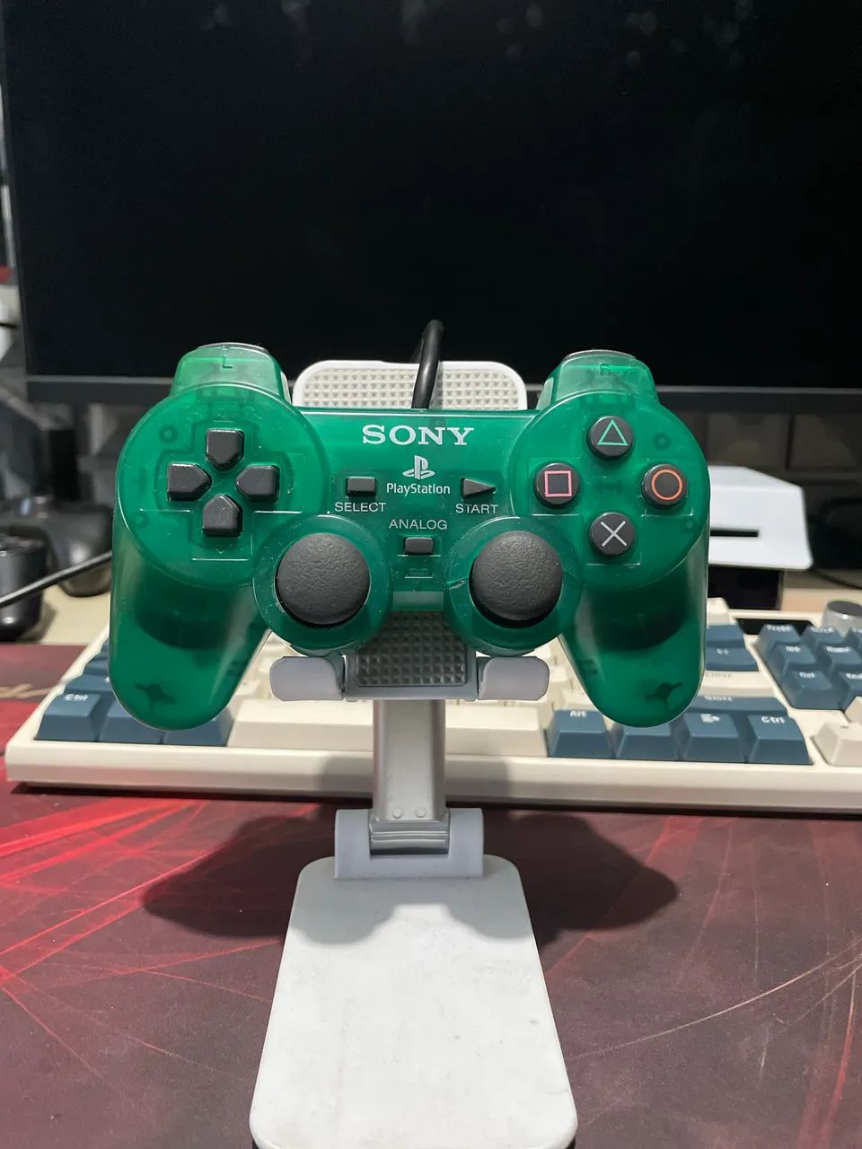 CONTROLE ORIGINAL PS2 emerald gren raro  - Foto 3