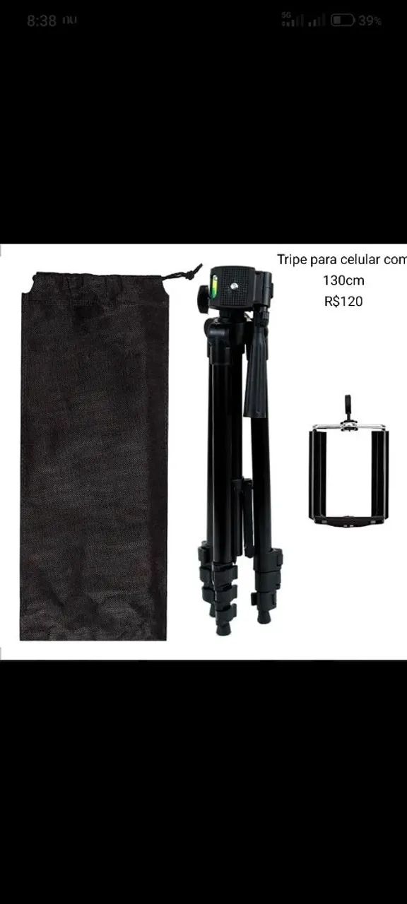 Tripé para celular com 130cm de altura 