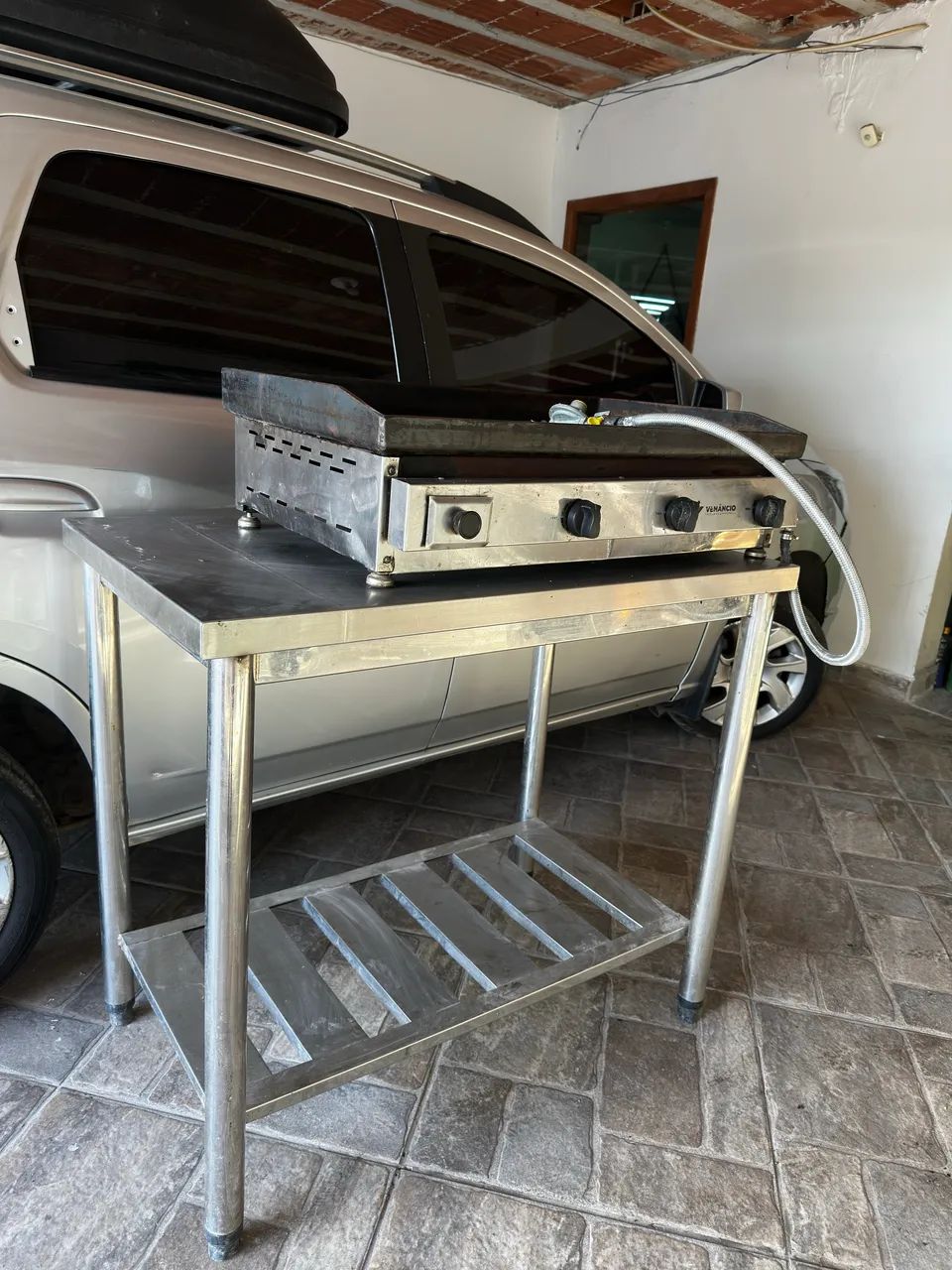 Chapa profissional com mesa inox - Foto 5