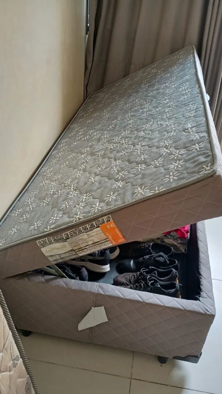 BOX SOLTEIRO COM BAU E CAMA AUXILIAR