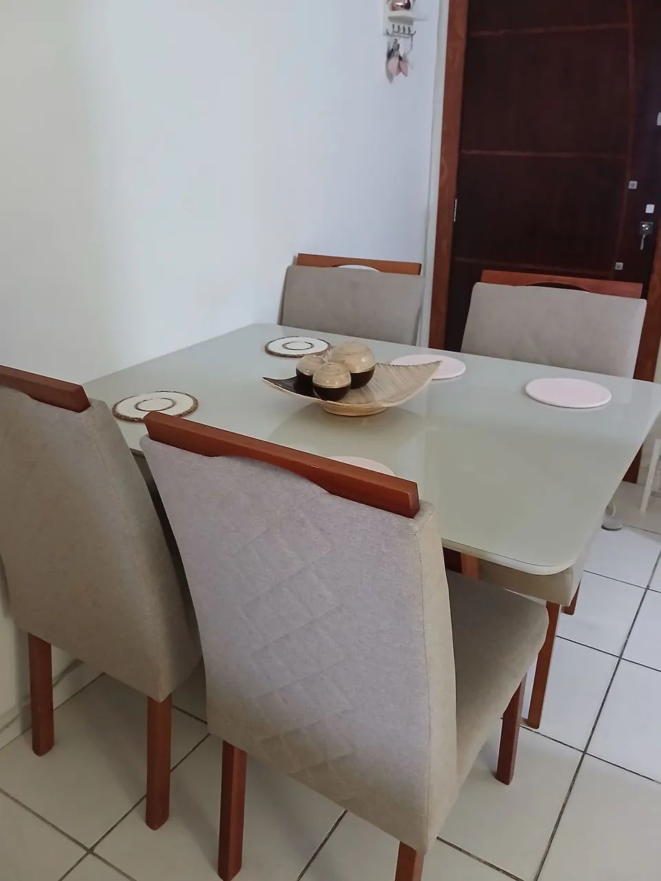 Mesa de linho com madeira maciça - Foto 4