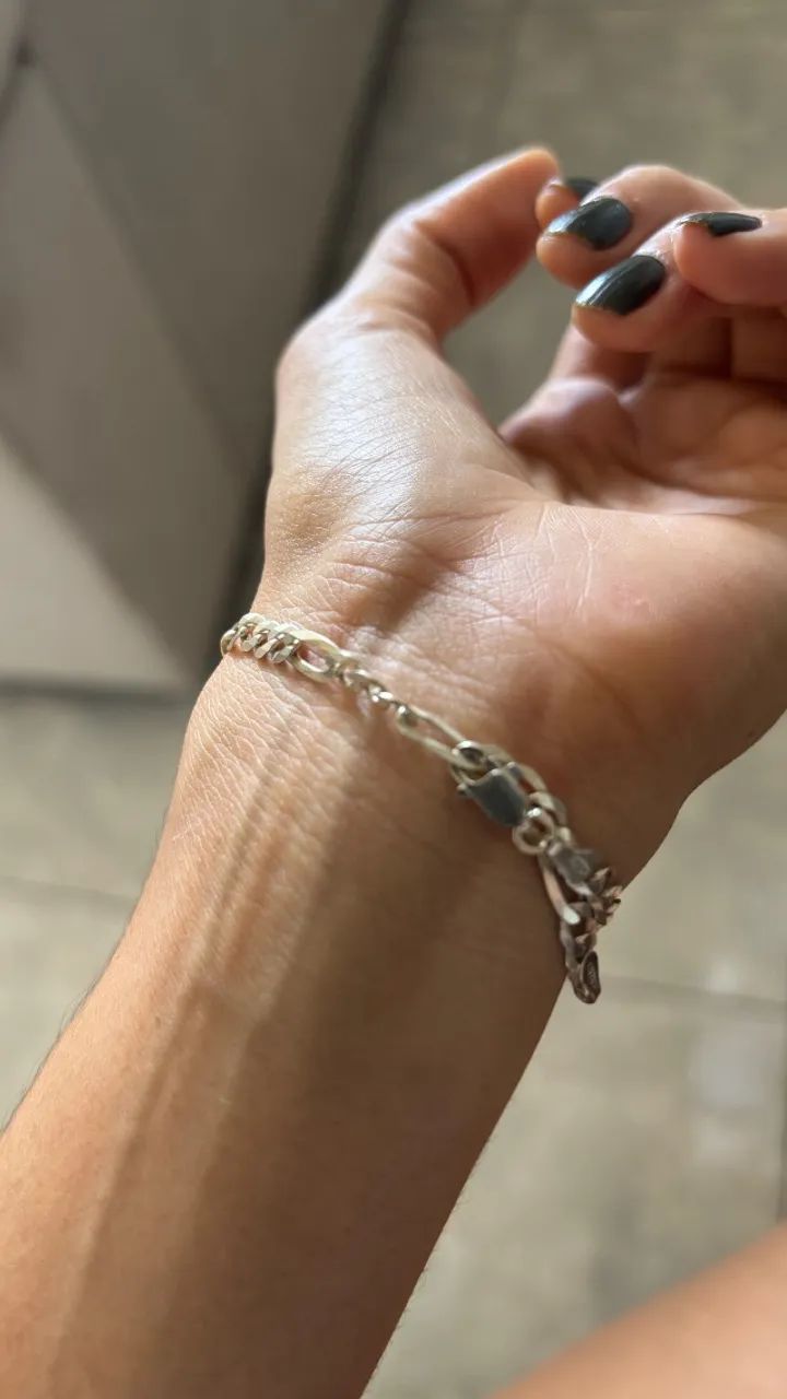 Pulseira em PRATA 925 modelo 3x1 nova - Foto 3