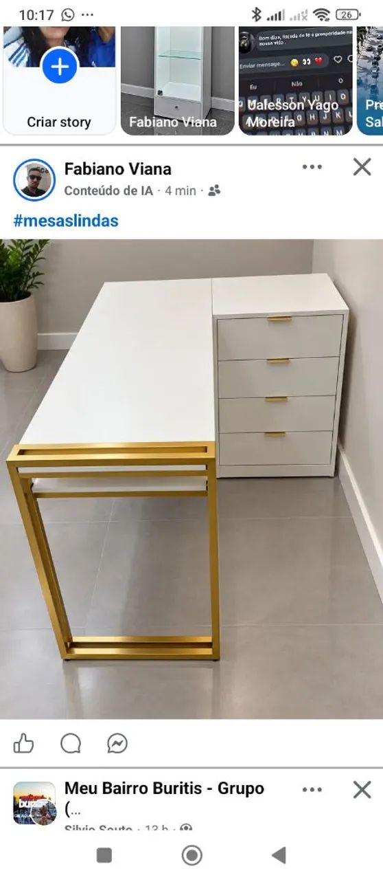 Mesa MDF estilo industrial ( sob encomenda) - Foto 2