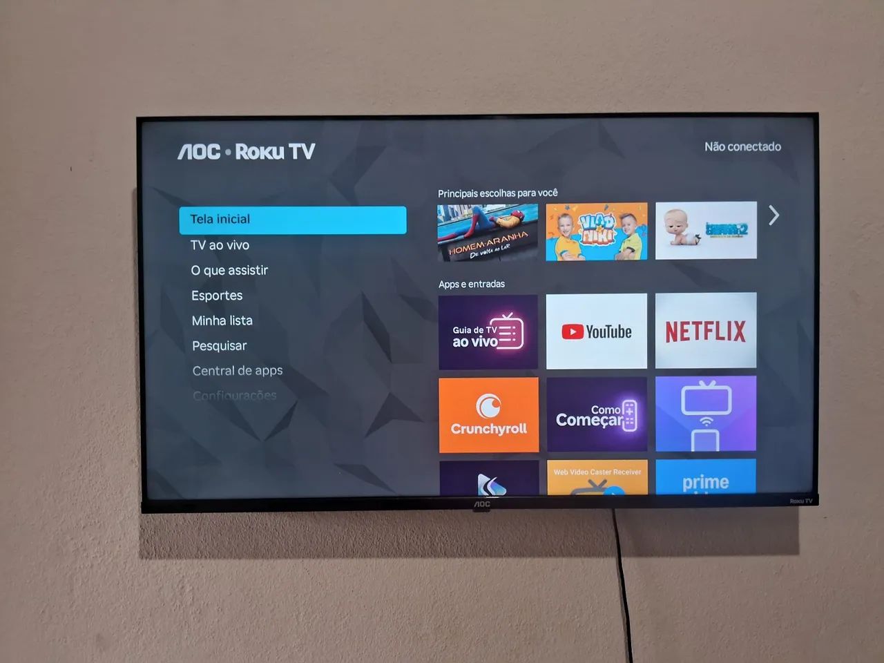 Smart TV Roku 43 Polegadas + Controle + Suporte - Foto 3