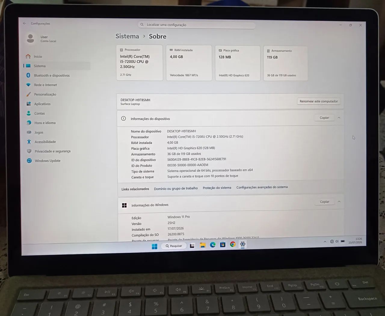 Notebook Microsoft Surface Laptop - Foto 4