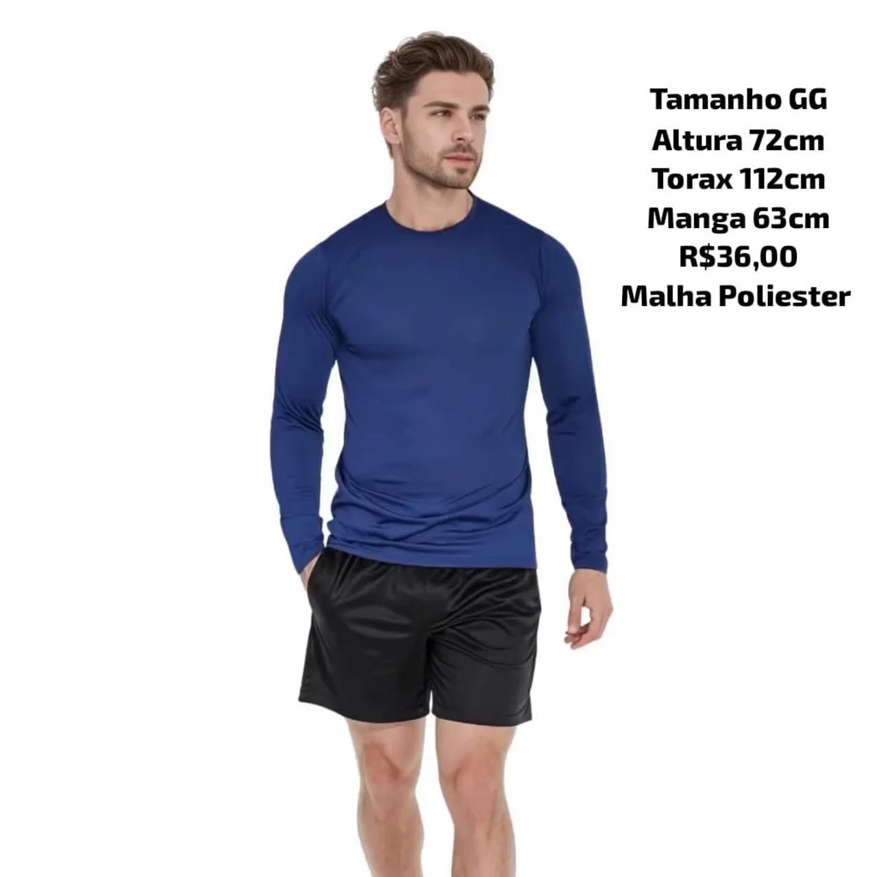 Blusa masculina manga longa  - Foto 2