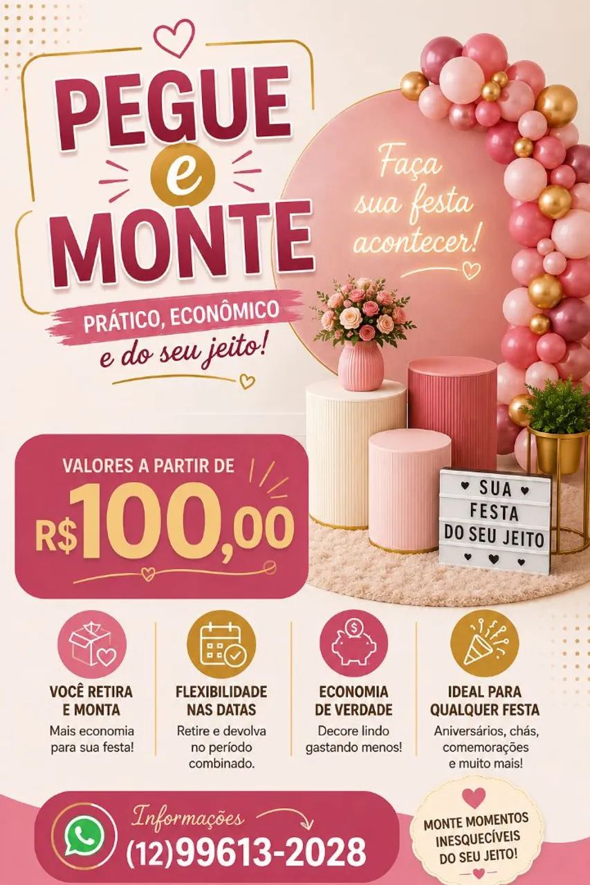 Pegue e monte decoração 