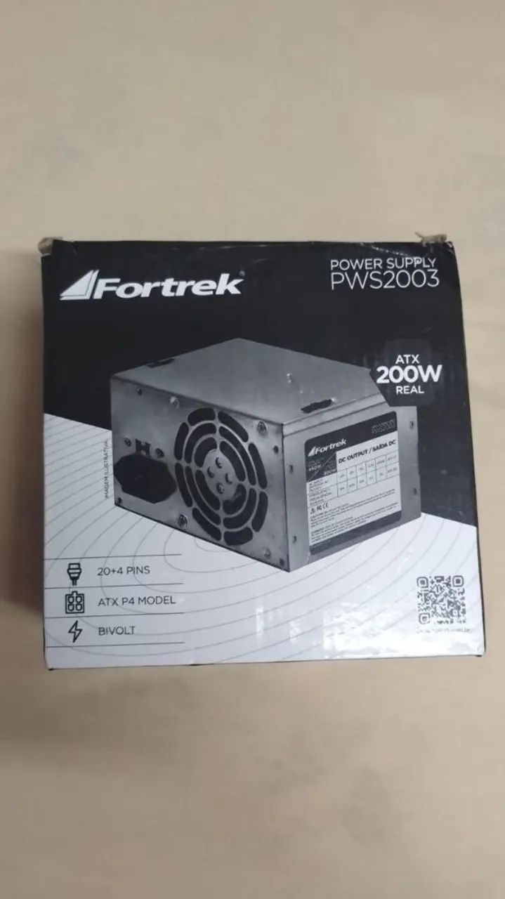 Fonte de Pc fortrek 200w