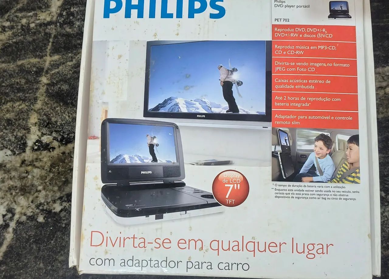 Dvd player portátil Philips pet702