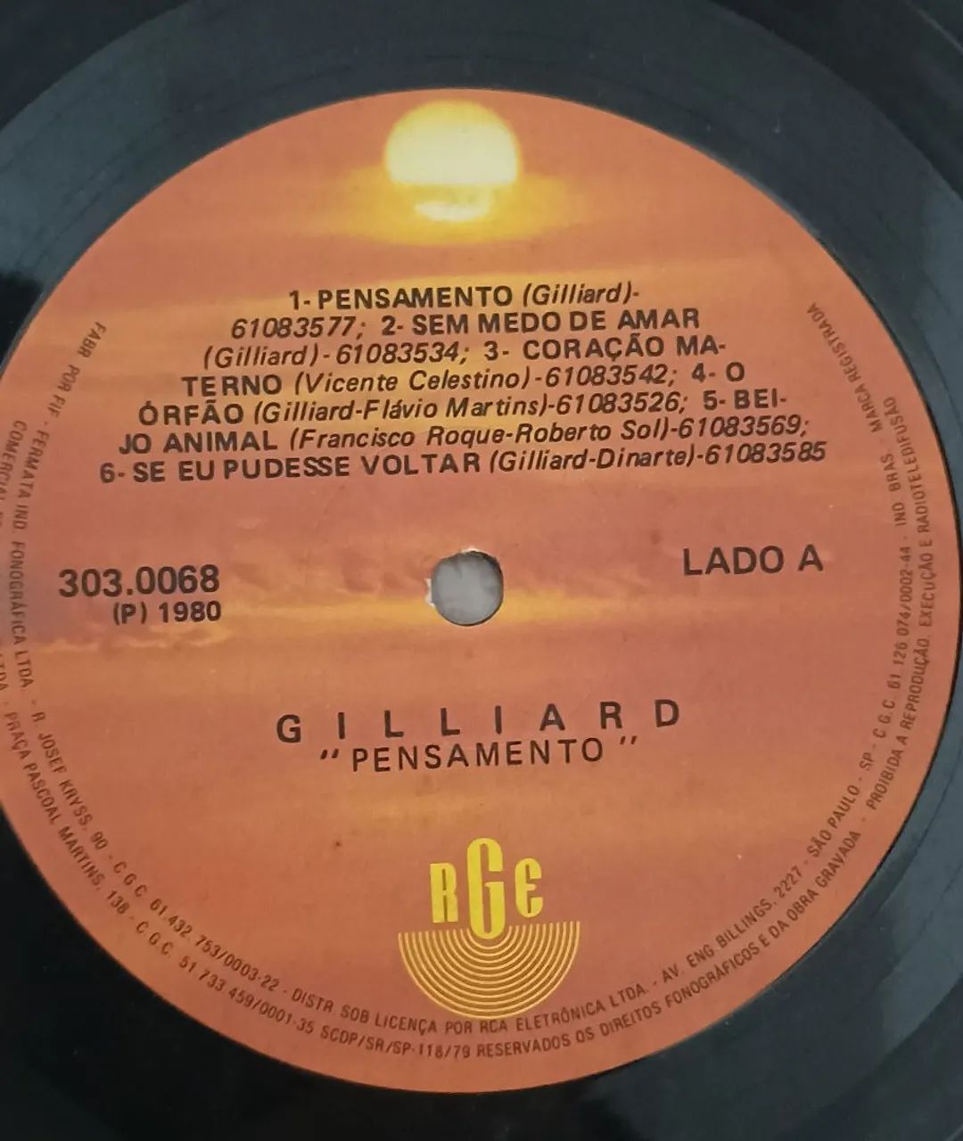 Disco de Vinil Gilliard - Pensamento (1980) LP Original - Foto 4