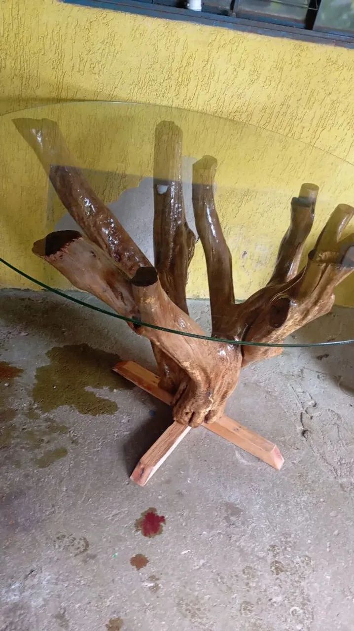 Mesa rústica de vidro  - Foto 2