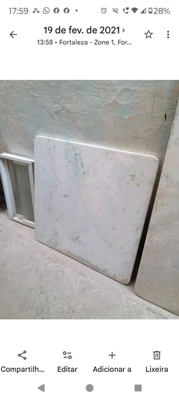 Tampo pra mesa mármore 80×80