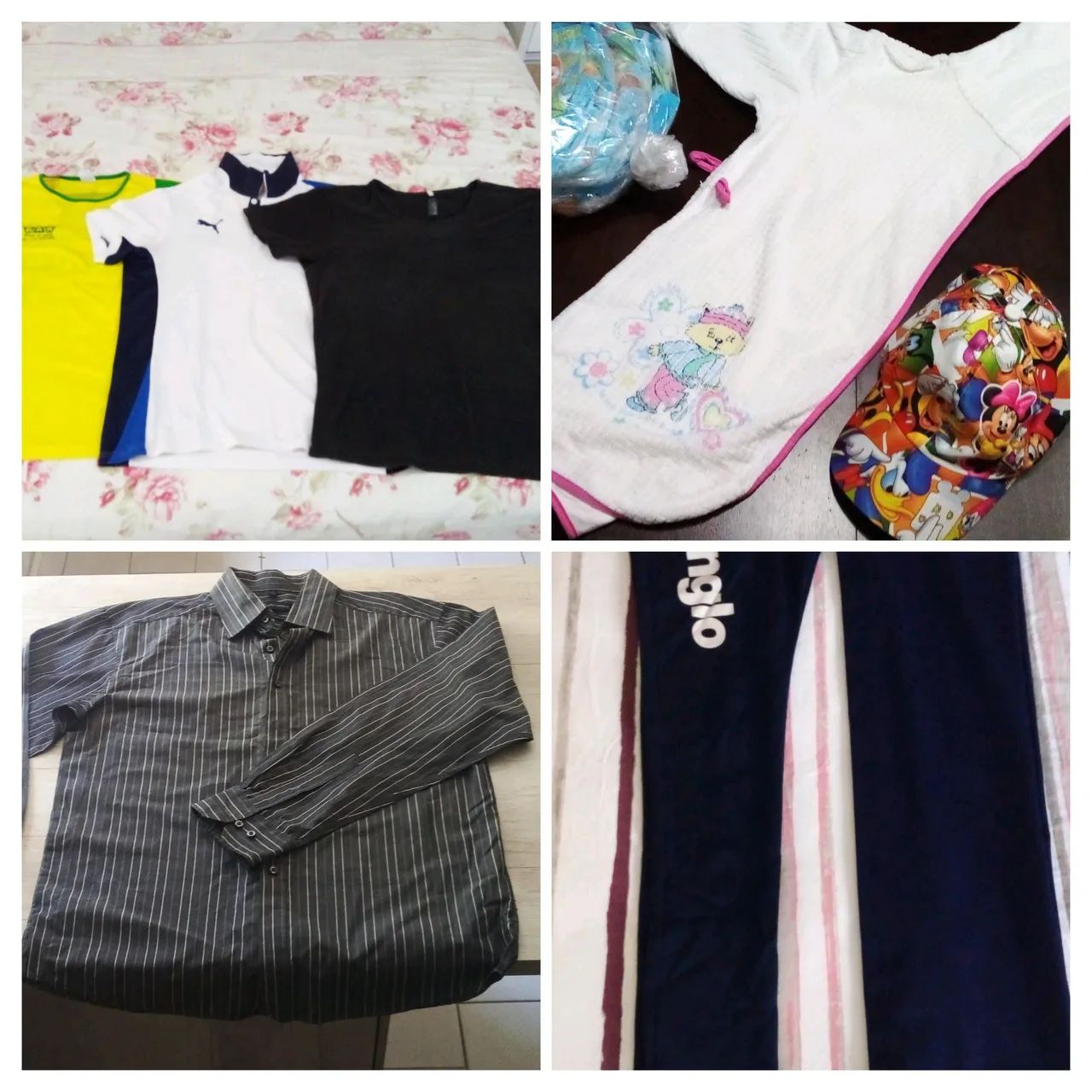 Lote de roupas sapatos e brinquedos 