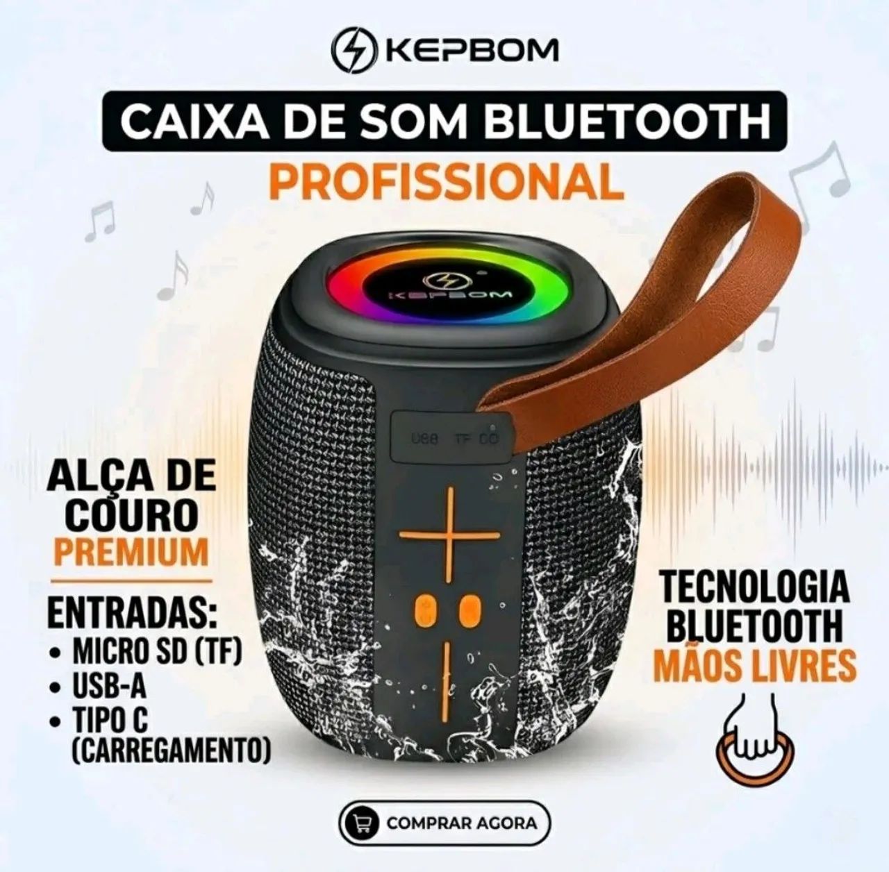 Caixa de Som Portátil a Resistente a Água - Foto 5